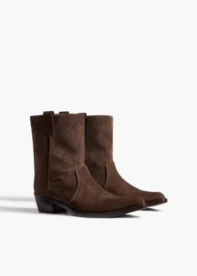 Khaite Clive Ankle Boot In Ebano Suede | Thumbnail 2