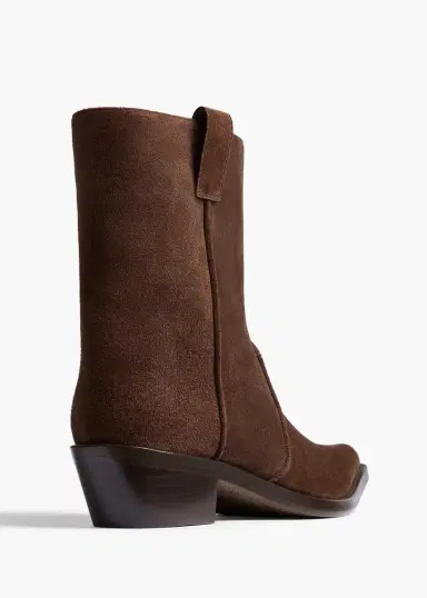 Khaite Clive Ankle Boot In Ebano Suede | Thumbnail 3