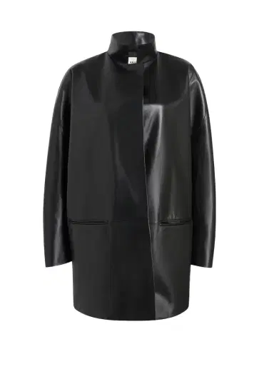 Khaite Mura Coat In Black Leather | Thumbnail 1