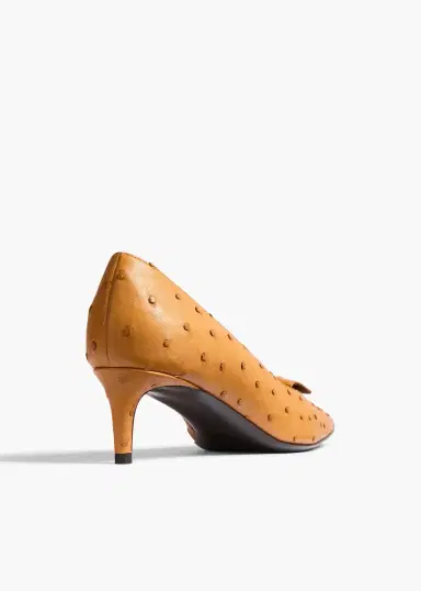 Khaite Celia Pocket Pump In Chestnut Ostrich | Thumbnail 3 Khaite Celia Pocket Pump In Chestnut Ostrich | Thumbnail 3