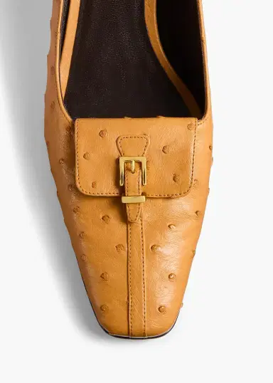 Khaite Celia Pocket Pump In Chestnut Ostrich | Thumbnail 4 Khaite Celia Pocket Pump In Chestnut Ostrich | Thumbnail 4