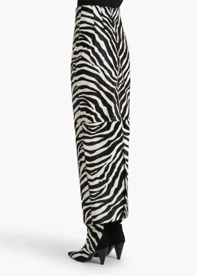 Khaite Loxley Skirt In Zebra Print Haircalf | Thumbnail 4
