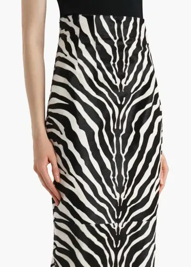 Khaite Loxley Skirt In Zebra Print Haircalf | Thumbnail 5