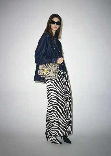 Khaite Loxley Skirt In Zebra Print Haircalf | Thumbnail 7