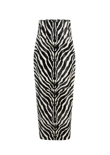 Khaite Loxley Skirt In Zebra Print Haircalf | Thumbnail 1