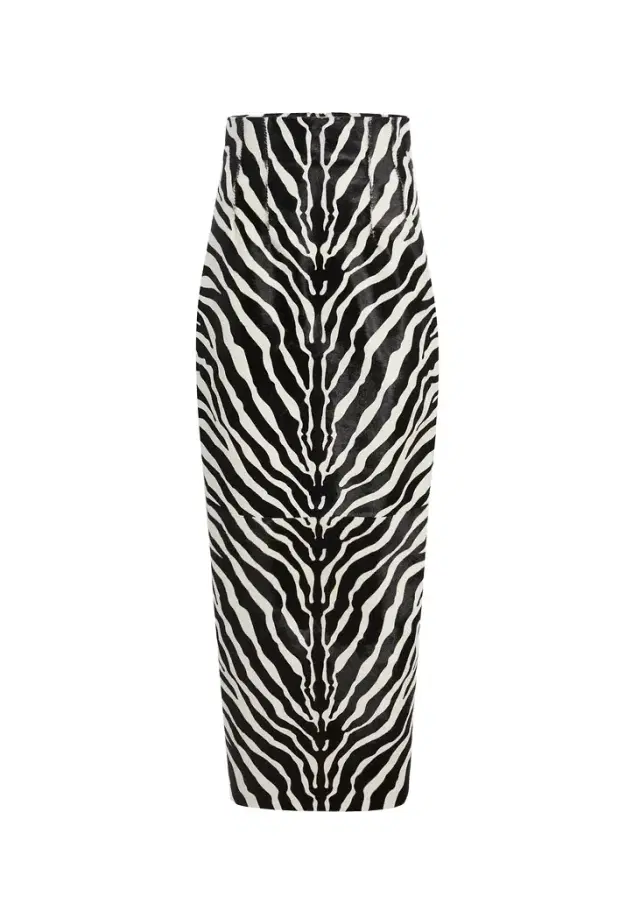 Loxley Skirt In Zebra Print Haircalf