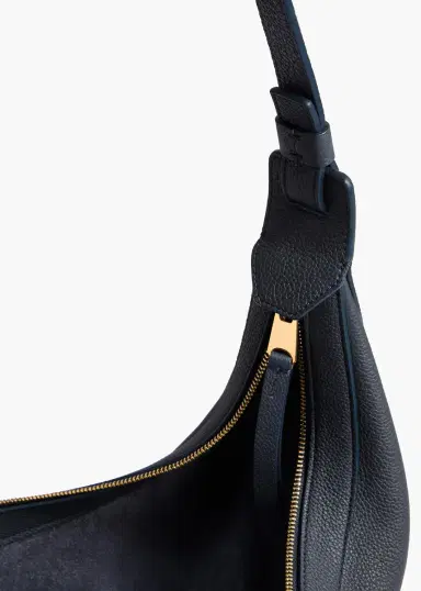 Khaite Small Augustina Crossbody Bag In Midnight Pebbled Leather | Thumbnail 3