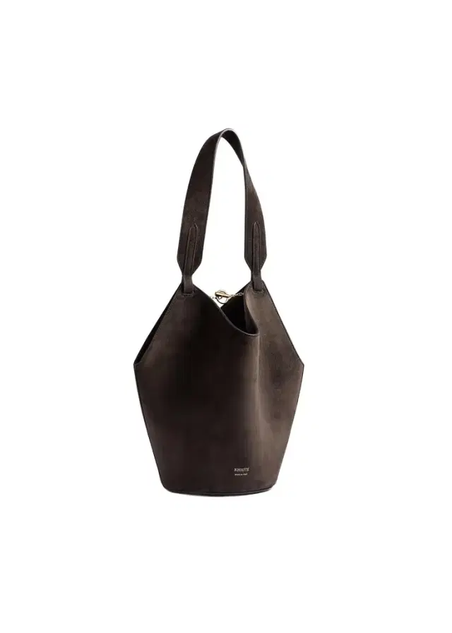 Mini Lotus Tote In Dark Brown Suede