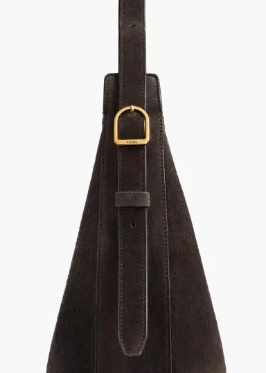 Khaite Small Augustina Crossbody Bag In Dark Brown Suede | Thumbnail 4
