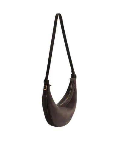 Khaite Small Augustina Crossbody Bag In Dark Brown Suede | Thumbnail 1