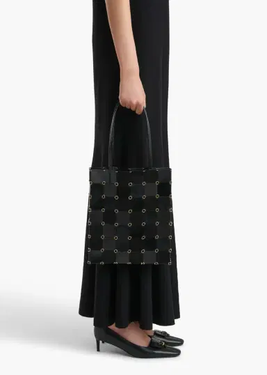Khaite Small Emma Tote In Black Haircalf Multi Leather | Thumbnail 5 Khaite Small Emma Tote In Black Haircalf Multi Leather | Thumbnail 5