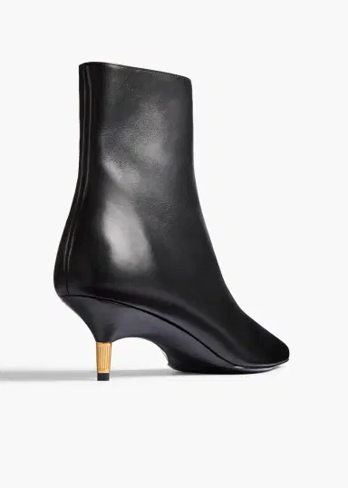 Khaite Bella Ankle Boot In Black Leather | Thumbnail 3