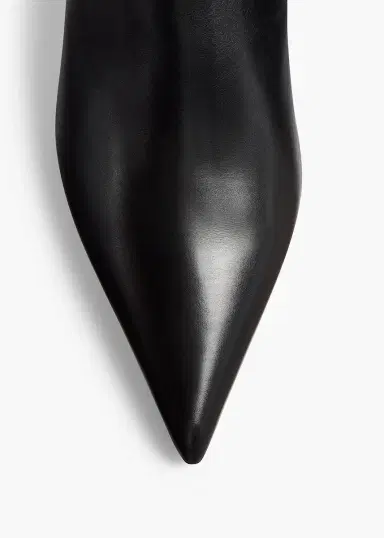 Khaite Bella Ankle Boot In Black Leather | Thumbnail 4