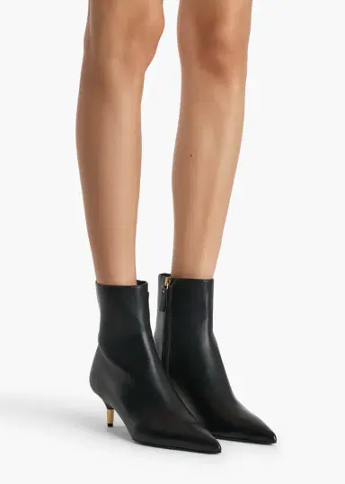Khaite Bella Ankle Boot In Black Leather | Thumbnail 5