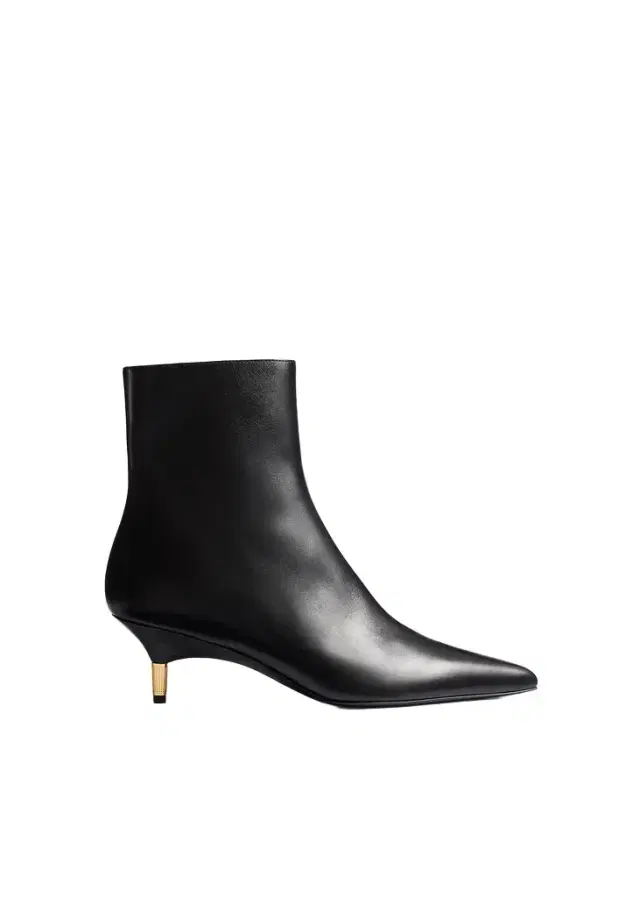 Khaite Bella Ankle Boot In Black Leather