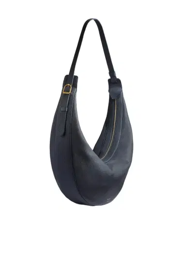 Khaite Augustina Hobo In Midnight Pebbled Leather | Thumbnail 1