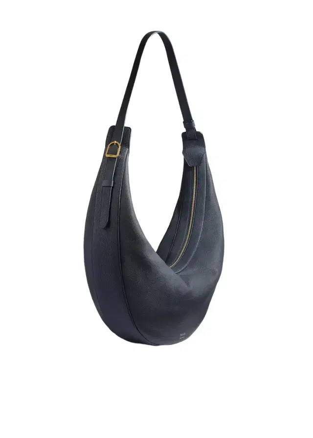 Khaite Augustina Hobo In Midnight Pebbled Leather