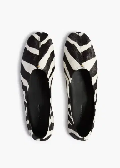 Khaite Jane Flat In Zebra Print Haircalf | Thumbnail 6