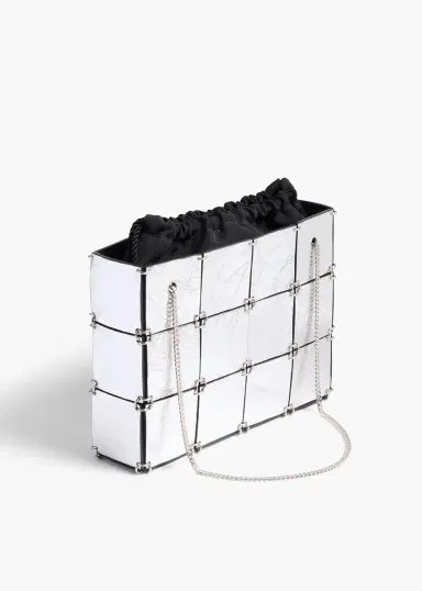 Khaite Mini Emma Bag In Silver Metallic Leather | Thumbnail 2 Khaite Mini Emma Bag In Silver Metallic Leather | Thumbnail 2