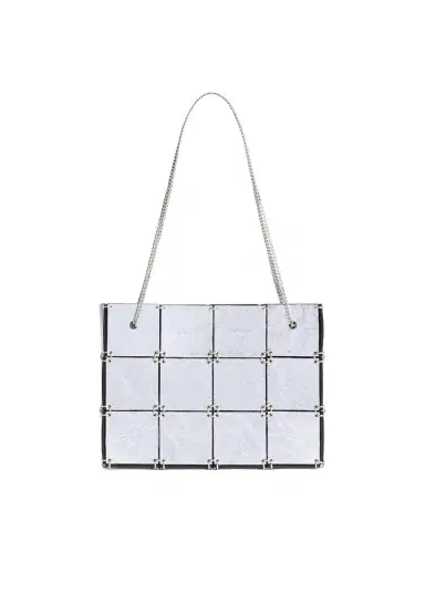 Khaite Mini Emma Bag In Silver Metallic Leather | Thumbnail 1 Khaite Mini Emma Bag In Silver Metallic Leather | Thumbnail 1