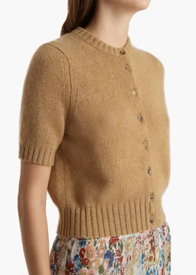 Khaite Nora Cardigan In Biscotti | Thumbnail 5