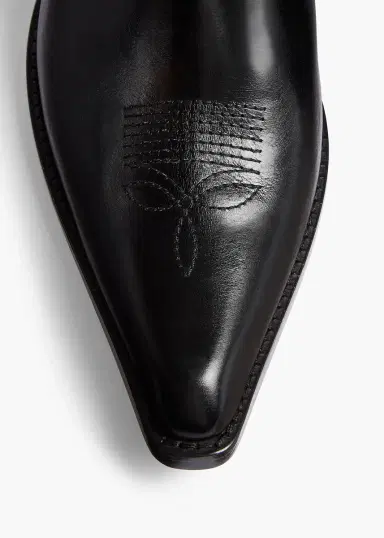 Khaite Clive Ankle Boot In Black Leather | Thumbnail 4 Khaite Clive Ankle Boot In Black Leather | Thumbnail 4
