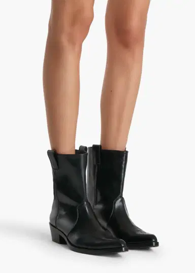 Khaite Clive Ankle Boot In Black Leather | Thumbnail 5 Khaite Clive Ankle Boot In Black Leather | Thumbnail 5