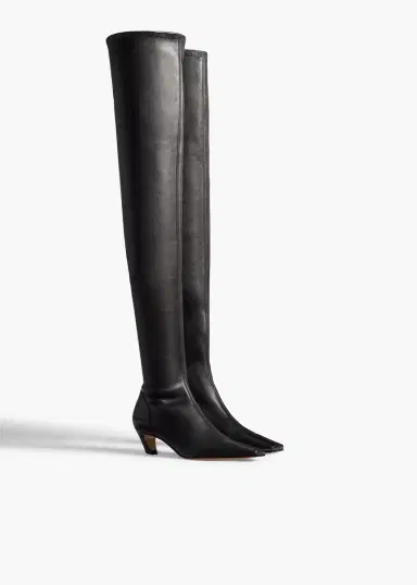 Khaite Arizona Over-The-Knee Stretch Boot In Black Nappa Leather | Thumbnail 2