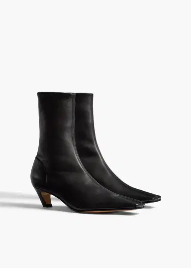 Khaite Arizona Stretch Ankle Boot In Black Nappa Leather | Thumbnail 2