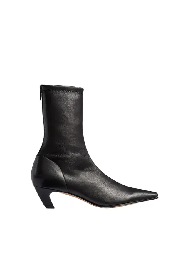 Khaite Arizona Stretch Ankle Boot In Black Nappa Leather