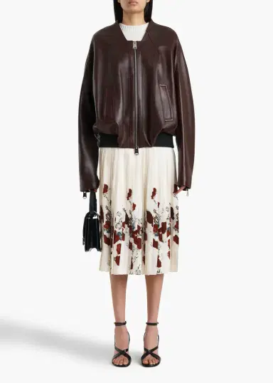 Khaite Hewit Jacket In Bordeaux Leather | Thumbnail 2