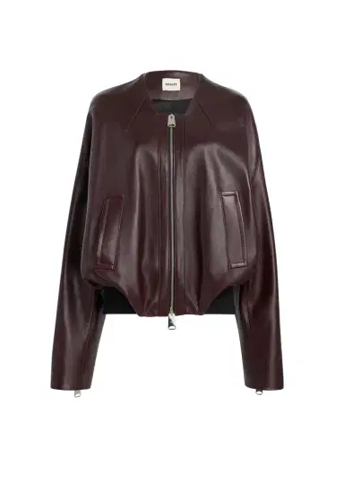 Khaite Hewit Jacket In Bordeaux Leather | Thumbnail 1