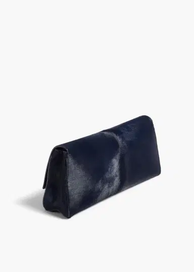 Khaite Audrey Clutch In Midnight Haircalf | Thumbnail 3