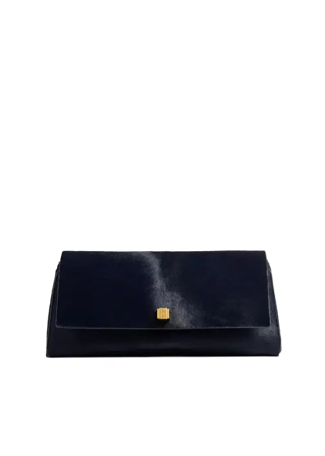 Khaite Audrey Clutch In Midnight Haircalf