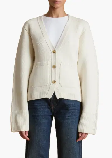 Khaite Scarlet Cardigan In Glaze | Thumbnail 3 Khaite Scarlet Cardigan In Glaze | Thumbnail 3