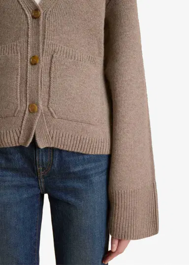 Khaite Scarlet Cardigan In Barley | Thumbnail 6 Khaite Scarlet Cardigan In Barley | Thumbnail 6