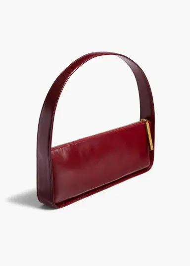 Khaite Lori Baguette Bag In Bordeaux Crackle Patent Leather | Thumbnail 2