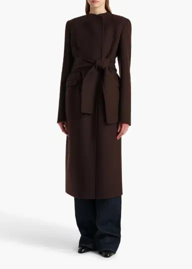 Khaite Jelson Coat In Dark Brown | Thumbnail 2 Khaite Jelson Coat In Dark Brown | Thumbnail 2