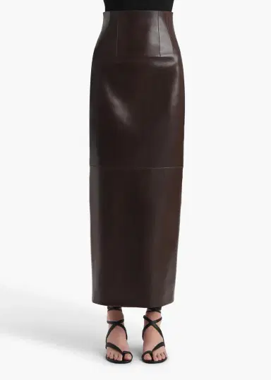Khaite Loxley Skirt In Mud Leather | Thumbnail 3