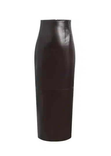 Khaite Loxley Skirt In Mud Leather | Thumbnail 1