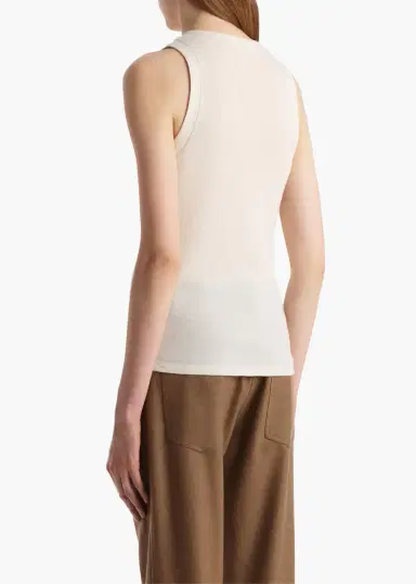 Khaite Isha Top In Cream Silk Cashmere Jersey | Thumbnail 4