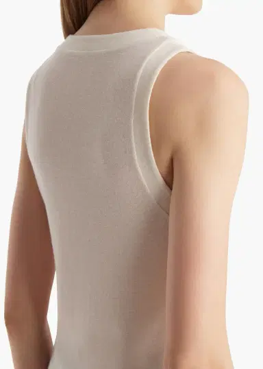 Khaite Isha Top In Cream Silk Cashmere Jersey | Thumbnail 6