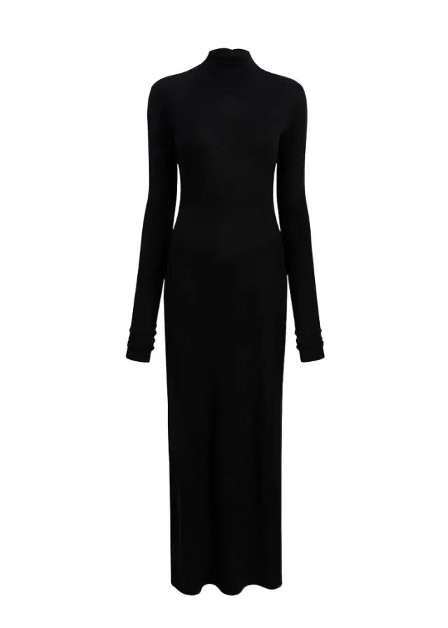 Khaite Norla Dress In Black Silk Cashmere Jersey