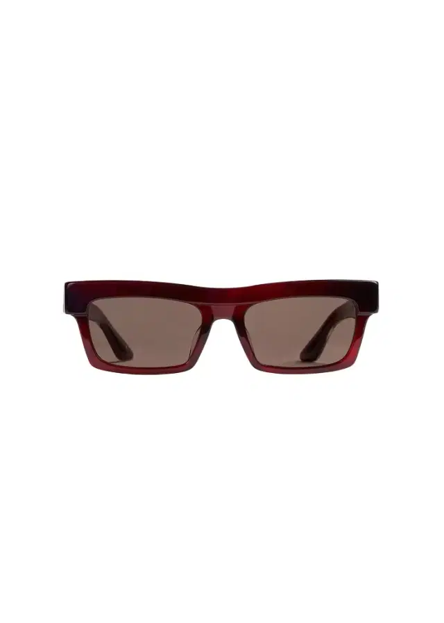 Khaite Khaite X Oliver Peoples 1985C In Bordeaux Bark And Brown