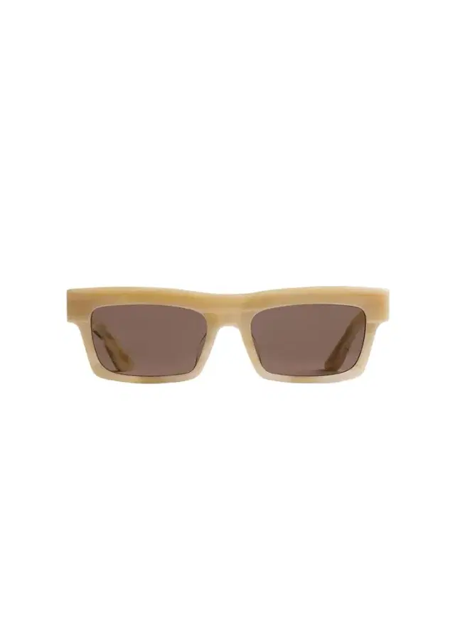 Khaite X Oliver Peoples 1985C In Beige Silk And Brown