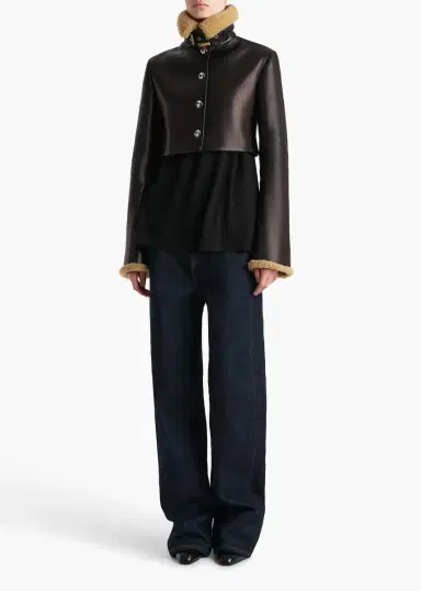Khaite Jodie Jacket In Black Leather With Shearling | Thumbnail 2 Khaite Jodie Jacket In Black Leather With Shearling | Thumbnail 2