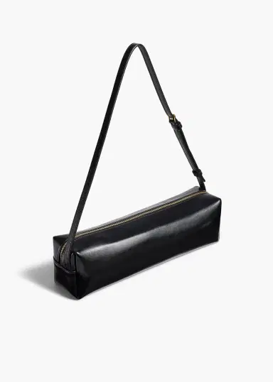 Khaite Kye Shoulder Bag In Black Crackle Patent Leather | Thumbnail 2