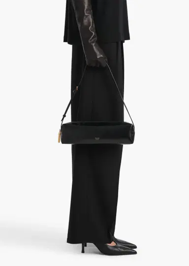 Khaite Kye Shoulder Bag In Black Crackle Patent Leather | Thumbnail 5