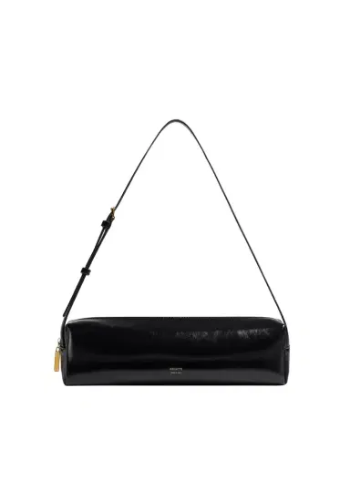 Khaite Kye Shoulder Bag In Black Crackle Patent Leather | Thumbnail 1