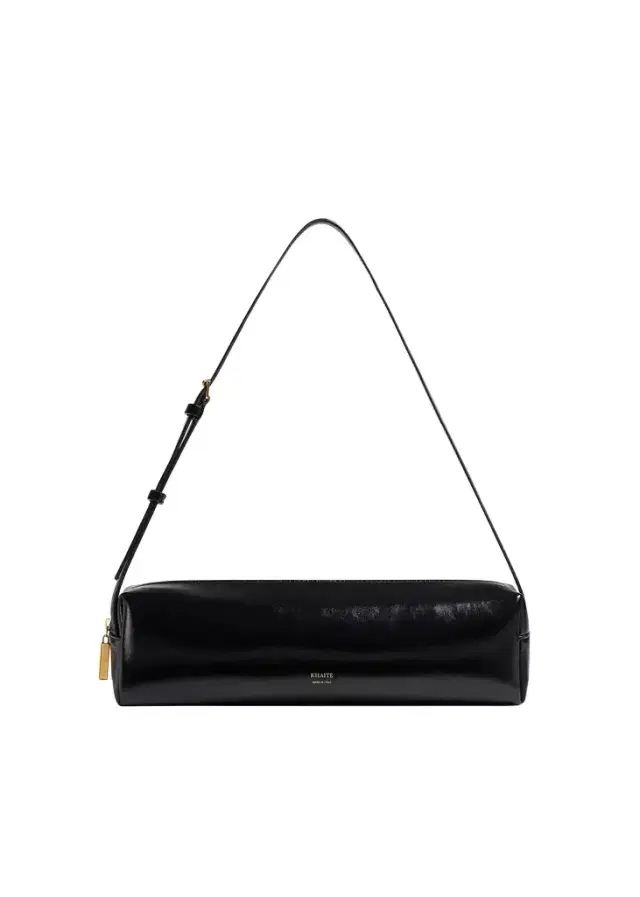 Khaite Kye Shoulder Bag In Black Crackle Patent Leather